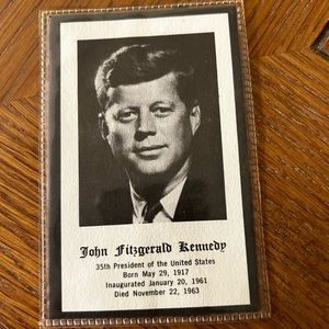 John F Kennedy 1963 Prayer Card